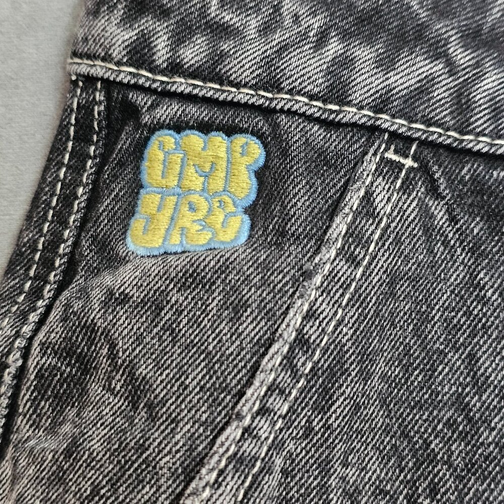 Empyre Men’s Super Baggy Long Denim Cargo Shorts Jeans Size 36 Y2K Skater Grunge